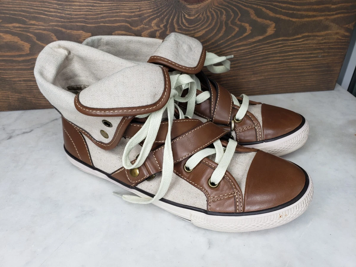 lufthavn Konsekvenser læder aldo canvas strap shoes sneakers womens EU 39 size 8.5 tan and brown | eBay