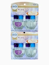 NEW LUXE SCENT 4Ct Febreze Plug Oil Refills Odor-Eliminating, CUDDLE WEATHER HTF