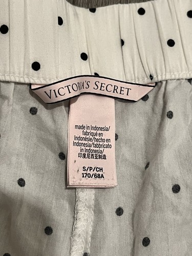 Victoria's Secret Schlaf-Lounge-Shorts 100 % Baumwolle Größe Small schwarz-weiße Punkte - Bild 2 von 4