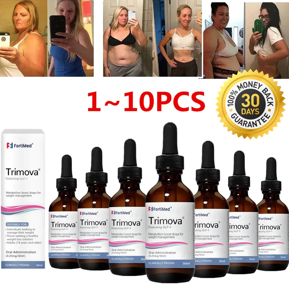 MARKENLOS Trimova Metabolism Boosting Drops – Natural Vitamin Supplement for Men Wome S8R4