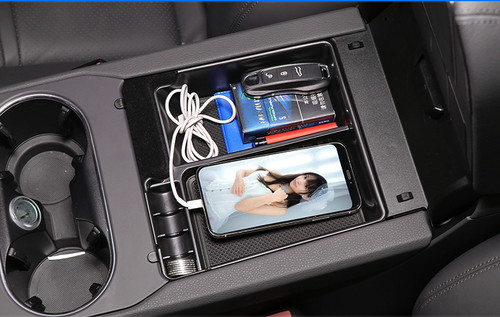 Mittelkonsole Organizer Für Porsche Cayenne 2011-2018 - Aufbewahrungsbox Armlehne Schwarz