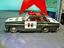 VINTAGE TOY POLICE CAR MF 255 P.D TIN LITHO FRICTION POWERED 60's CHINA WORKS