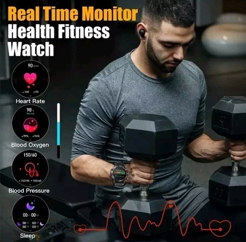 Military Smart Watch for Men 2023, Smart Watches with Bluetooth Voice Call Fitne - 第 10/22 張圖片