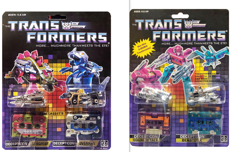 Transform G1 Reissue squawktalk beastbox and Slugfest Overkill Brand New MISB