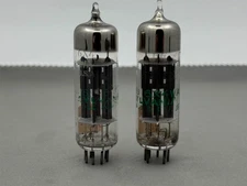 (2) Sylvania JAN-6X4WA 6X4 Rectifier Tubes Black Plates Tested Amplitrex