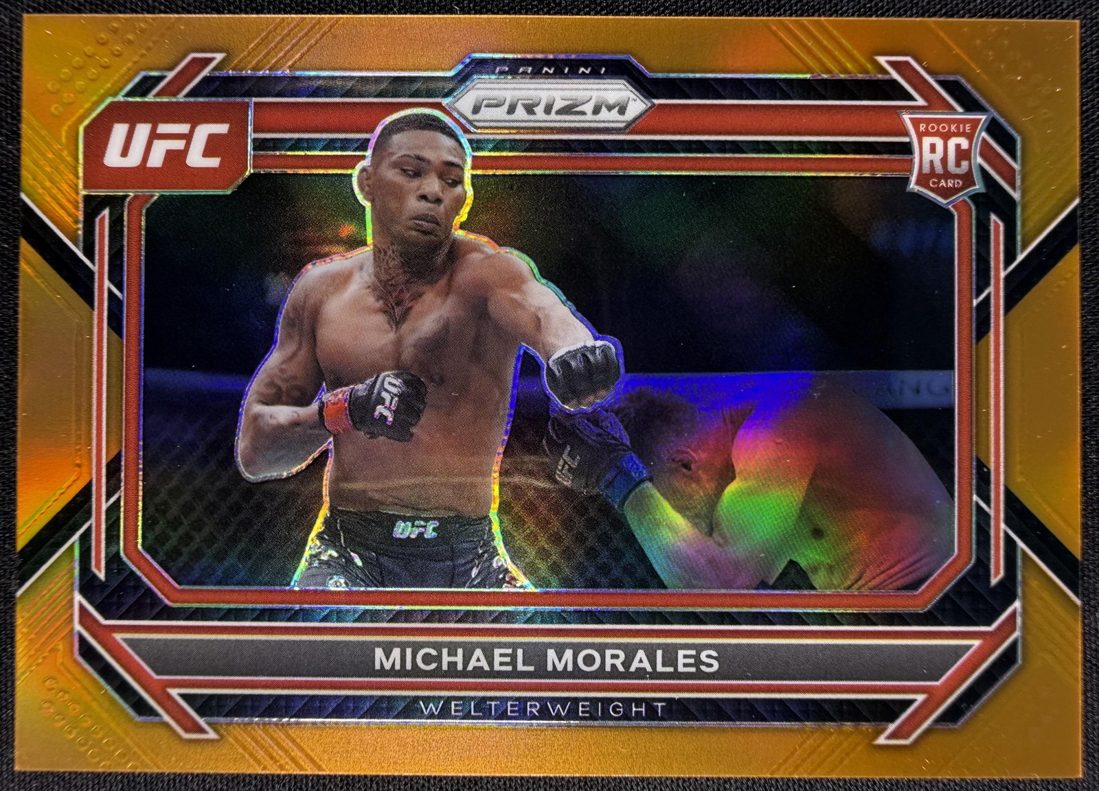 2023 Panini Prizm UFC #97 Michael Morales Orange Prizm Rookie /99