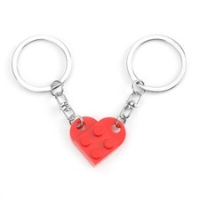 2PCS Heart Keychains, Love Gift for Girlfriend Boyfriend Her Him