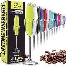 Zulay Kitchen Milk Frother Wand - High-Speed ...