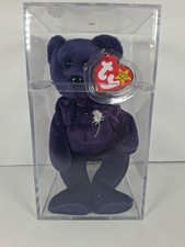 1st Edition 1997 TY Princess Diana Beanie Baby Made In China P.E. Pellets /Case