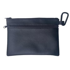 Leather Golf Ball Pouch Tee Holder Belt Waist Bag Zippered Golf Accessory