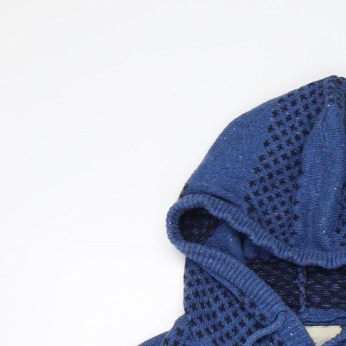 Hollister Women's Blue Striped Knit Pullover Hoodie S - Picture 5 of 12