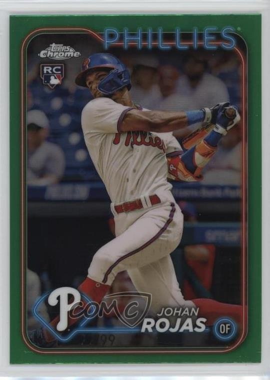 2024 Topps Chrome Green Refractor /99 Johan Rojas #273 13cy