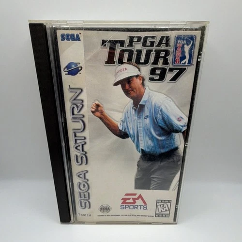 Sega Saturn PGA Tour 97 EA SPORTS Complete Case Manual Multiplayer Golf NTSC KA