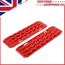Tire Ladder Vehicle Extraction Tool Anti-Skid Mat for Overland 4x4 Red