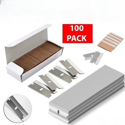 100X NEW Razor Blades Single Edge Extra Sharp Heat Treated Safety Knife Scrapers
