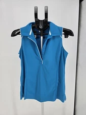 Slazenger Polo Shirt Womens Medium Sleeveless Golf Performance Stretch