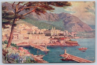 Nice Antique Monaco Postcard MONTE CARLO Vue Generale Tuck 1925