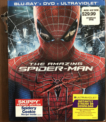 The Amazing Spider-Man Blu-ray + DVD 3-Disc Set w/ Slipcover Andrew Garfield