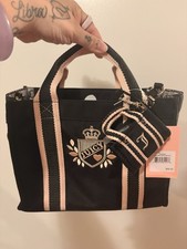 Juicy Couture Mini Tote Bag Black Pink Stripe...