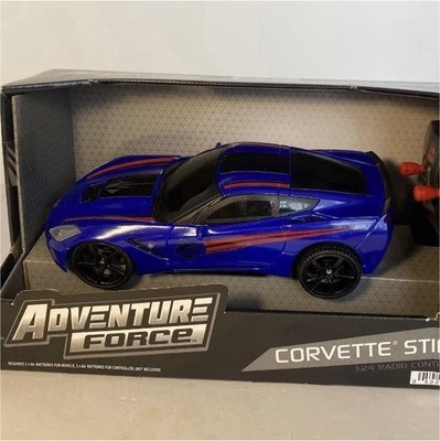 Adventure Force Corvette Stingray Radio Control Car Blue Black 1:24 Vehicle