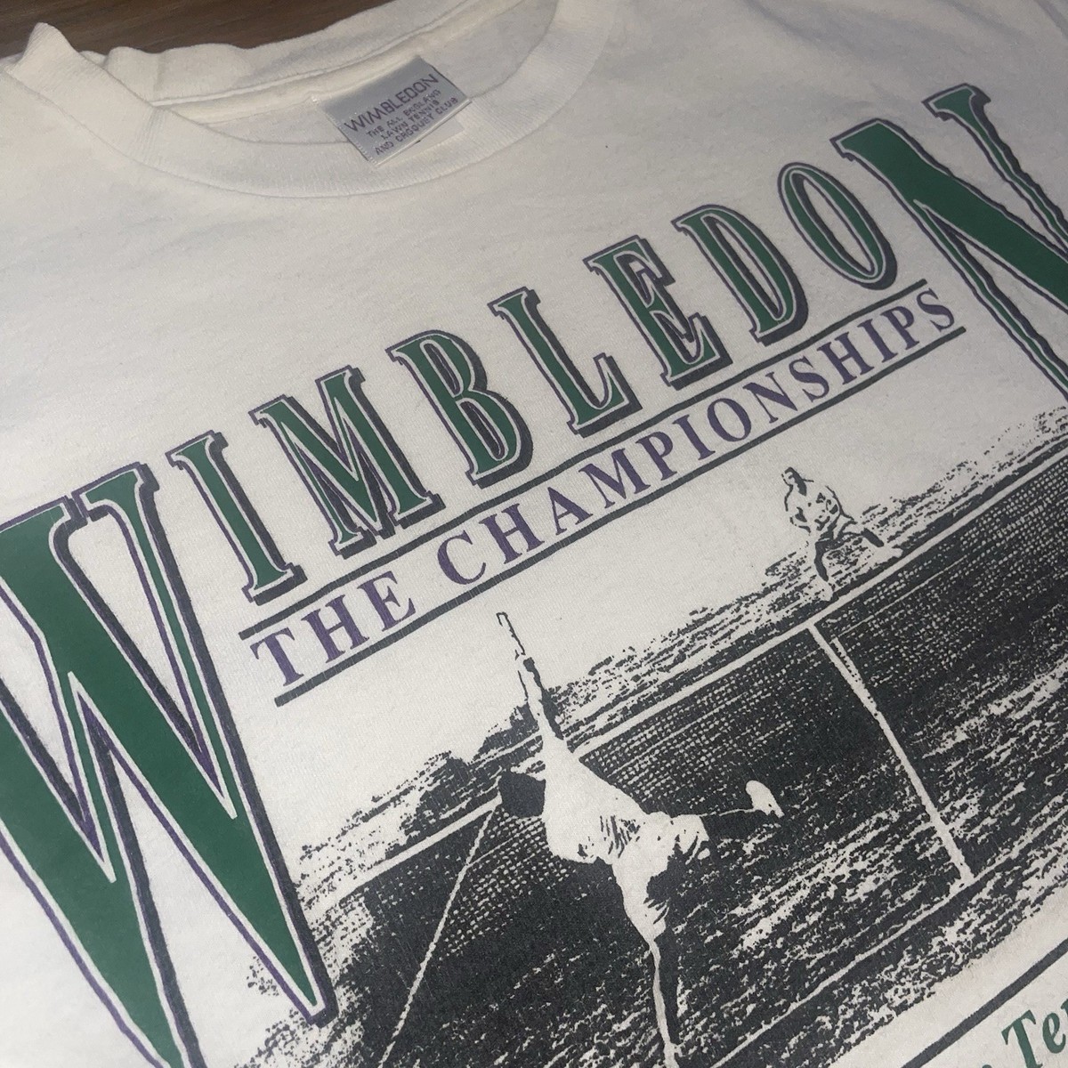 ウェア 90s USA WIMBLEDON official t_shirt L Vintage 90s Wimbledon T-Shirt Size L Large Tennis Championships