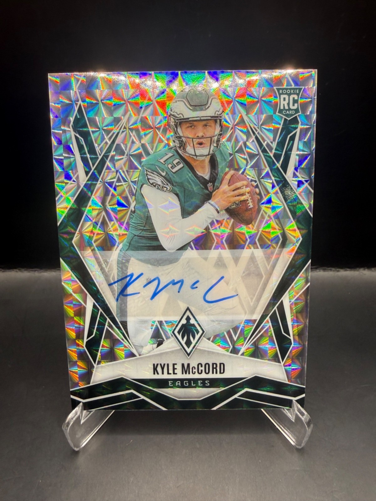 2025 Panini Phoenix Kyle McCord Silver Geometric Rookie Auto (RC) #173