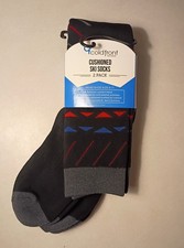 Coldfront Cushioned Ski Socks 2 Pack, Men's Shoe Size 9-11, Soft and Cozy