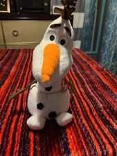 Plush Stuffed Ty Disney's Frozen OLAF 2014 Snowman Sparkly Beanie Baby 8" Animal