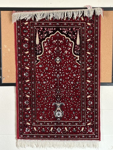 Aydin Mensucat Red Islamic Prayer Rug Mihrab Design Istanbul Turkey