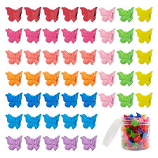50 Pieces Assorted Color Butterfly Hair Clips, Beautiful Mini Butterfly Hair Cli