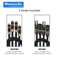 Pair HiFi Silver Plated Interconnect Cable Audio OFC Copper RCA/XLR Signal Cable