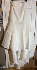 Alfred Angelo Ivory Strapless A-Line Full-Length Classic Size 10 Wedding Dress