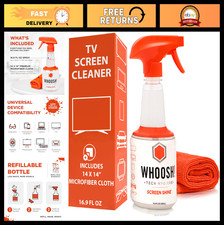 Streak-Free TV Screen Cleaner 16.9oz with Microfiber Cloth - Non-Toxic Electroni