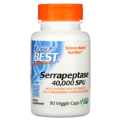 Doctor's Best Serrapeptase 40.000 SPU, 90 Kapseln