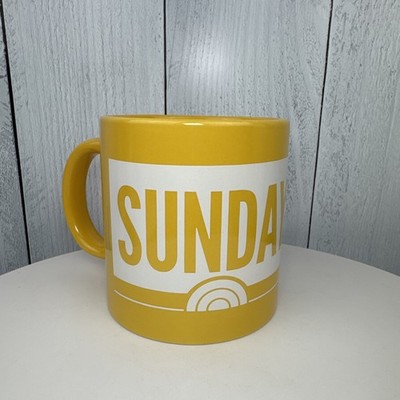 NBC Sunday TODAY Willie Geist Yellow Ceramic Coffee Tea Mug Cup HTF RARE EUC