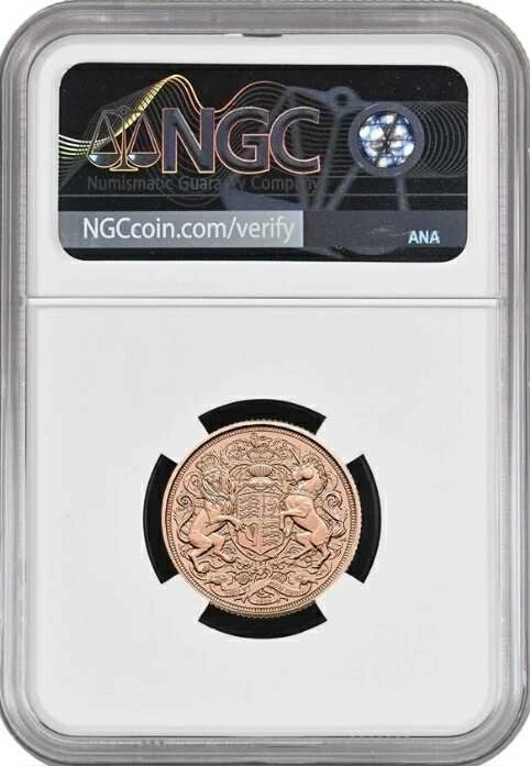 UK - GREAT BRITAIN , GOLD 1 SOVEREIGN 2022 -  NGC MS 70 DPL -  TOP POP , RARE3 - Image 2 of 2
