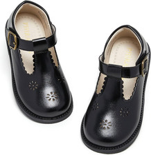 Toddler Flower Girl Dress Shoes - Little Girl Mary Janes Flats Wedding