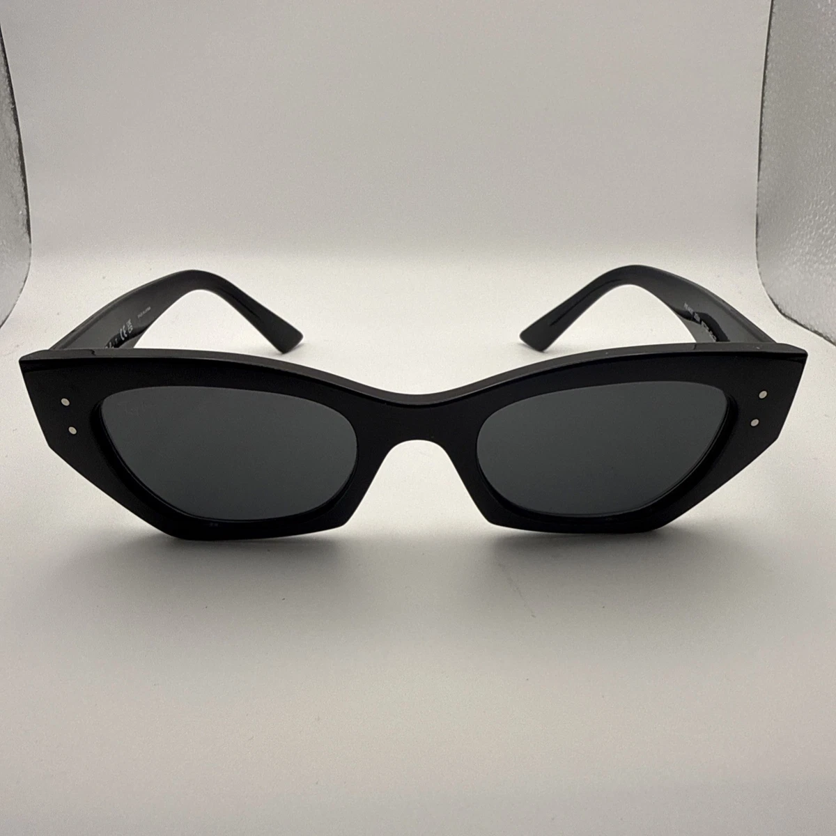 Ray-Ban Black Cat-Eye Sunglasses with Black Lenses and Case Ray-Ban Sunglasses RB0707SM 901/G6 Black Cat Eye Frames w Bi  main image 2