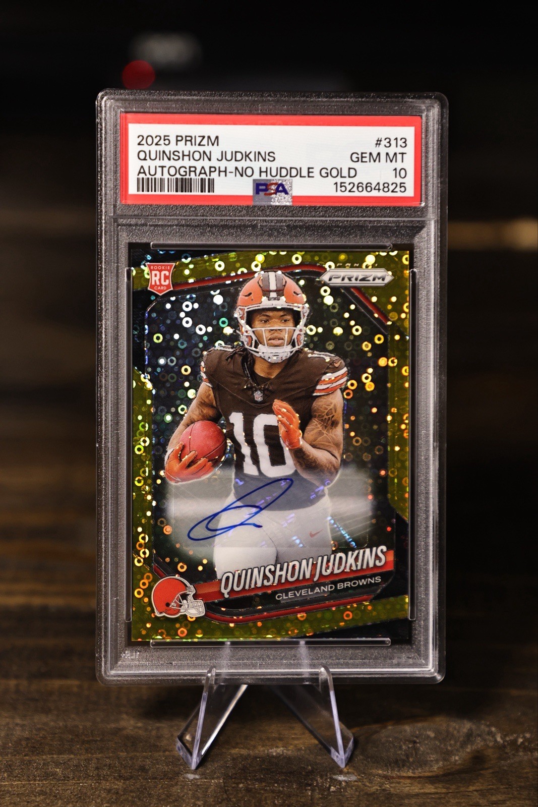2025 Panini Prizm Quinshon Judkins Gold Rookie Auto 2/10 PSA 10 POP 1 Browns RC