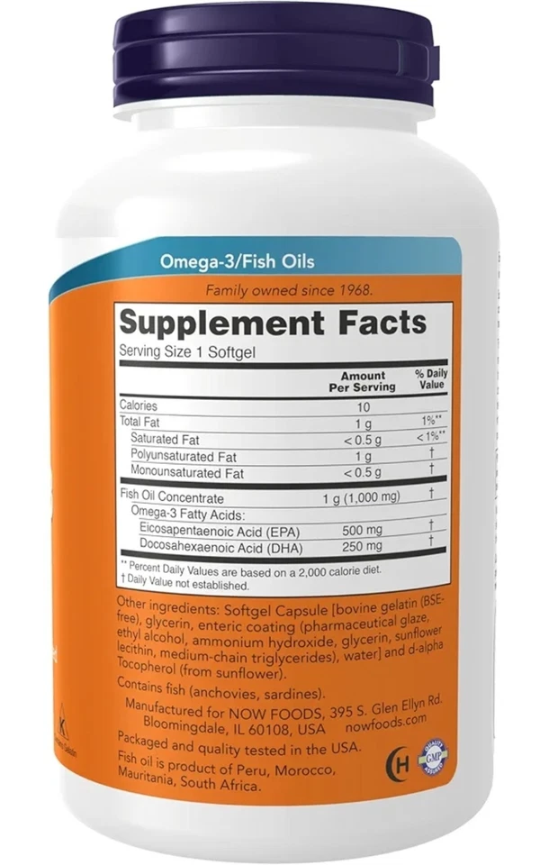 Suplementos alimenticios, aceite de pescado ultra omega-3 180 cápsulas blandas  Foto 2 de 3