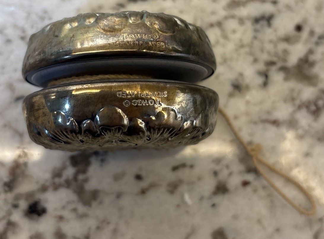 Towle Vintage Toy YoYo Silverplated With Original Box Bandalore nostalgia