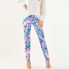 NWT Lilly Pulitzer Kelly Knit Ankle Pant Women  s 12 Mr. Peacock Tweethearts