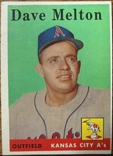 1958 Topps MELTON - # 391            NM or better