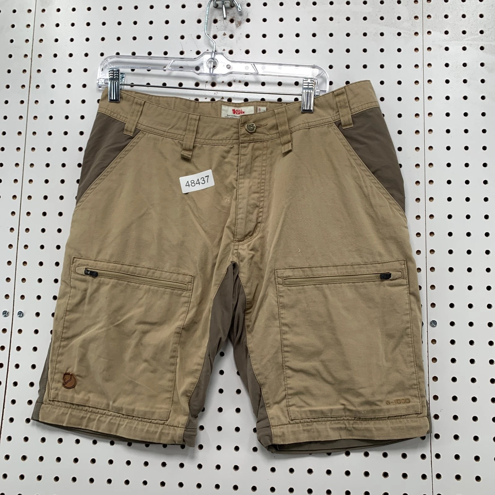 Fjallraven Hiking Cargo Shorts Mens US 32x10.5 Beige Convertible Shorts