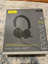 NEW NEVER USED Jebra Evolve2 40 MS Stereo Wireless Headset black MODEL HSC130