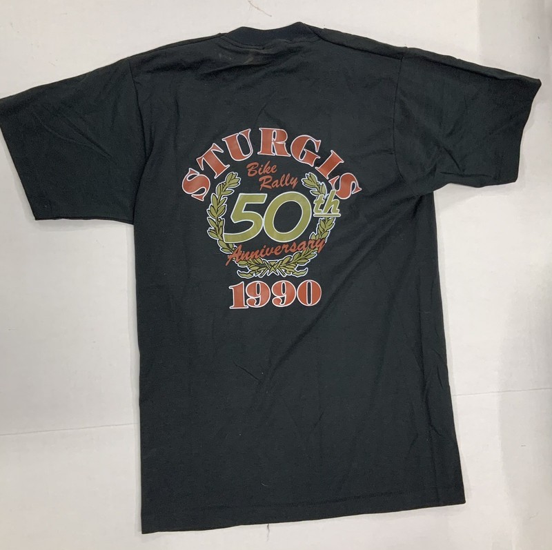 Sturgis Bike Rally  50th Anniversary 1990 Sz Med USA Made T Shirt