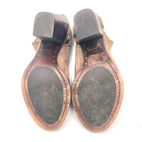 Frye Dani Shield Damen-Slingbackschuhe taupe Stapelabsatz 7,5 Boho Western 3471228 - Bild 7 von 12