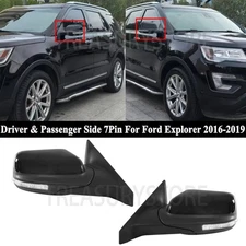 LH&RH Side Piar View Mirror For Ford Explorer 2016-2019 Power Heated Turn Signal