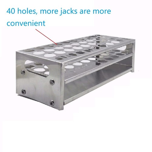 1 X Aluminium Essai Tube Support Rack 40 Trous 3 Couche for 18.5-22.5mm ...