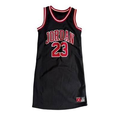 Girl's Large Nike Jordan #23 Chicago Bulls Black Mesh Jersey Tank